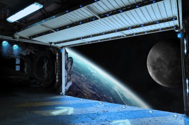 View of planet Earth from a shuttle runway 'elements of this image furnished by NASA'