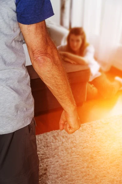Domestic violence at home — Stock Photo, Image