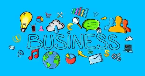 Hand-drawn business illustration — Stock Photo, Image