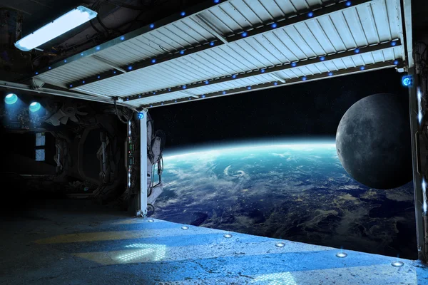 View of planet Earth from a shuttle runway 'elements of this image furnished by NASA' — Stockfoto