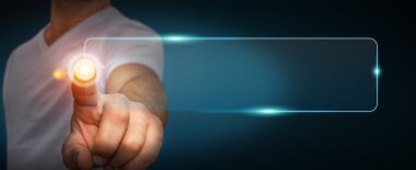 Ben üzerinde sörf dokunsal arayüz web Adres çubuğunu kullanarak iş adamı