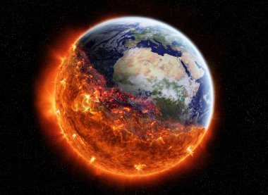 The end of planet Earth clipart