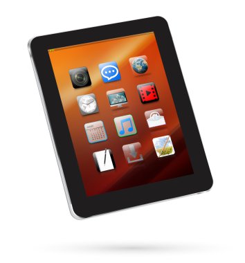 Modern dijital tablet 3d render