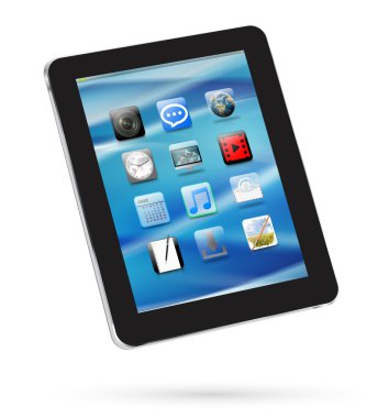 Modern dijital tablet 3d render