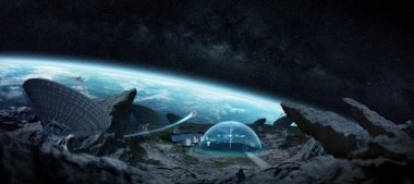 Alan 3d işleme öğeleri bu görüntünün merkezinde Gözlemevi