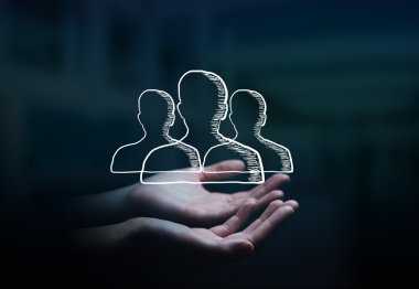 İşkadını el çekilmiş sosyal ağ kullanma