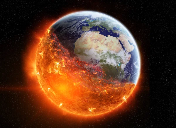 Das Ende des Planeten Erde — Stockfoto