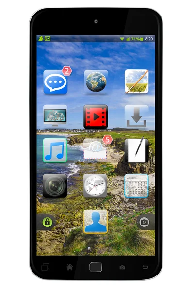 现代手机 3d 渲染 — 图库照片