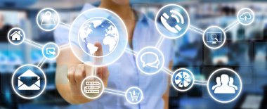 IC işkadını dijital dokunmatik ekran arayüzü ile kullanarak web