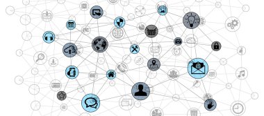 Daire teknik bağlantı veri web 3d render