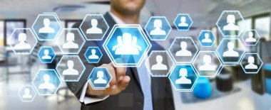 Sosyal ağ kullanarak iş adamı