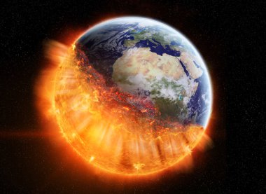 Gezegen toprak elementleri Nasa tarafından döşenmiş bu görüntünün sonuna