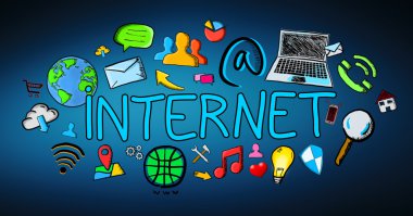 Elle çizilmiş internet şekil