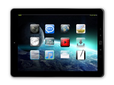 Modern dijital tablet 3d render