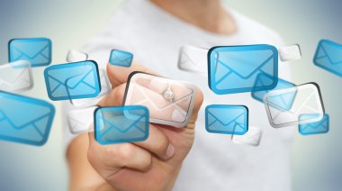 Dijital e-posta kutsal kişilerin resmi dokunmadan işadamı