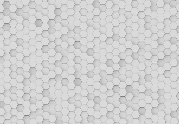 Modèle Fond Hexagonal Blanc Sur Surface Métallique Texturée Fond Écran — Photo