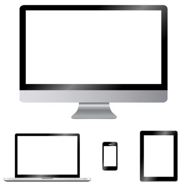 Modern digital computer screen clipart