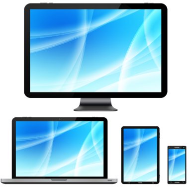 Modern dijital teknoloji aygıt koleksiyonu