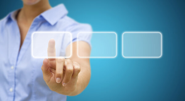 Businesswoman solution concept