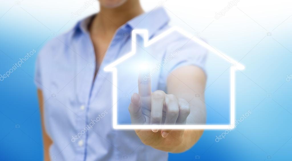 Bussinesswoman real estate concept