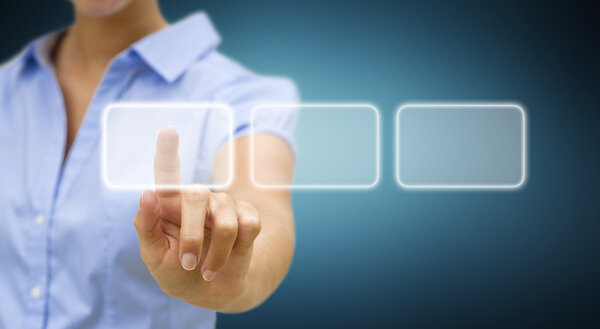 Businesswoman solution concept