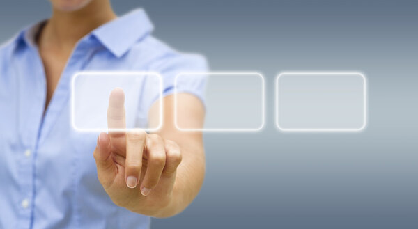 Businesswoman solution concept