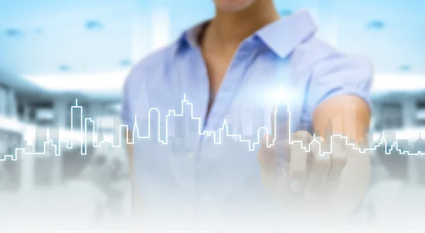 Bussinesswoman real estate concept — Stock Photo, Image