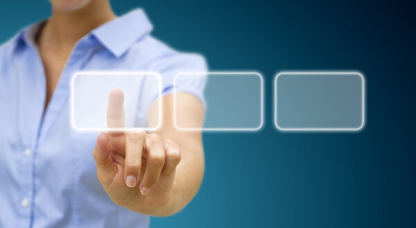 Businesswoman solution concept