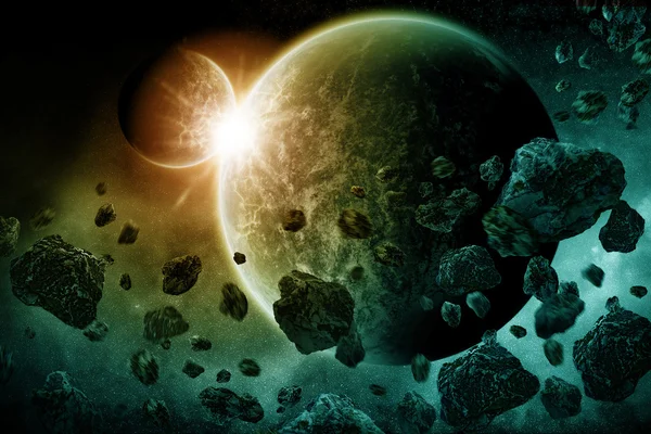 Planet explosion apocalypse — Stock Photo, Image