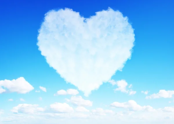 Hjärtat moln alla hjärtans dag koncept — Stockfoto