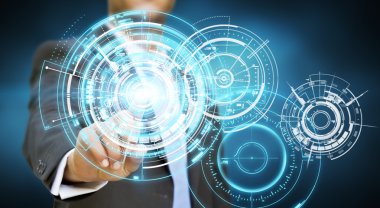 İşadamı teknoloji kavramı