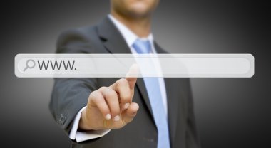 İşadamı Internet kavramı