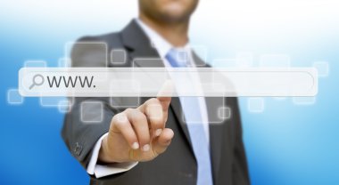 İşadamı Internet kavramı