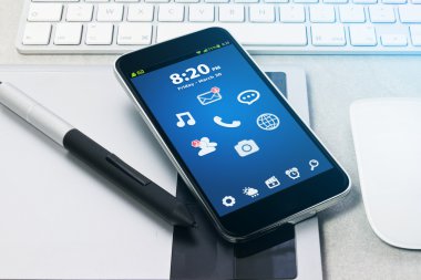 Teknik aygıt office arka plan üzerinde sahte kadar