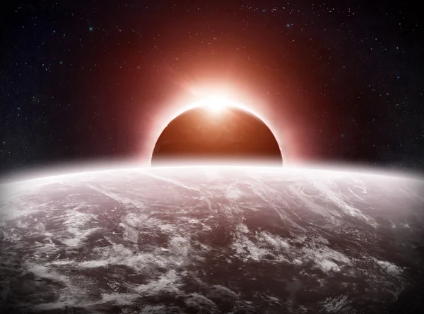 Eclipse en el planeta Tierra — Foto de Stock