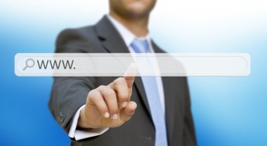 İşadamı Internet kavramı