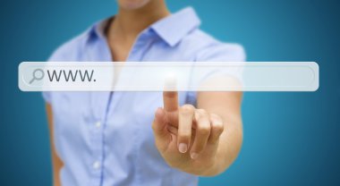 İşadamı Internet kavramı