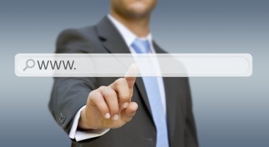 İşadamı Internet kavramı