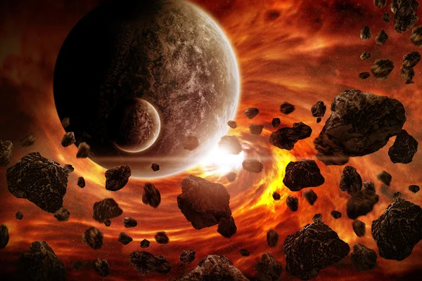 Planet explosion apocalypse — Stock Photo, Image