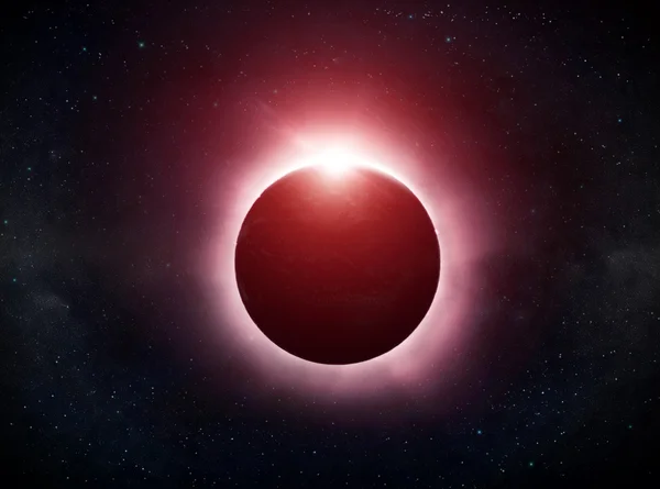 Eclipse on the planet Earth — Stock Photo, Image