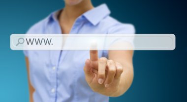 İşadamı Internet kavramı