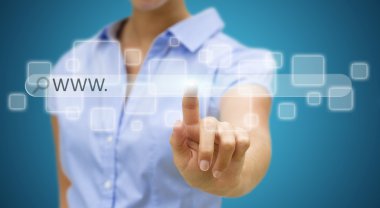 İşadamı Internet kavramı