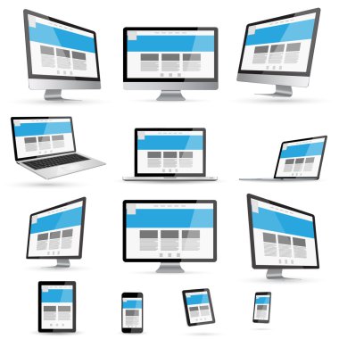 Modern dijital teknoloji aygıt koleksiyonu