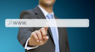 İşadamı Internet kavramı