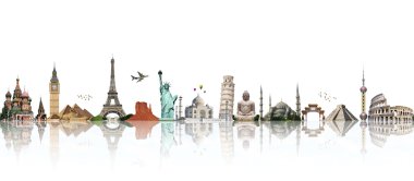 Seyahat Dünya anıt kavramı