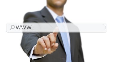 İşadamı Internet kavramı