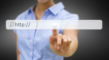 İşadamı Internet kavramı