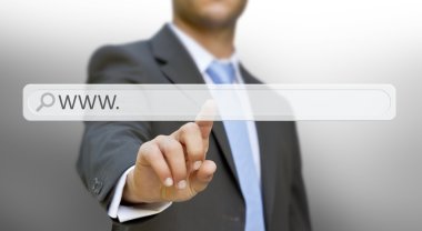 İşadamı Internet kavramı