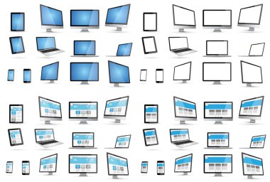 Modern dijital teknoloji aygıt koleksiyonu