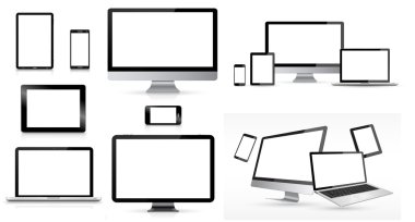 Modern dijital teknoloji aygıt koleksiyonu